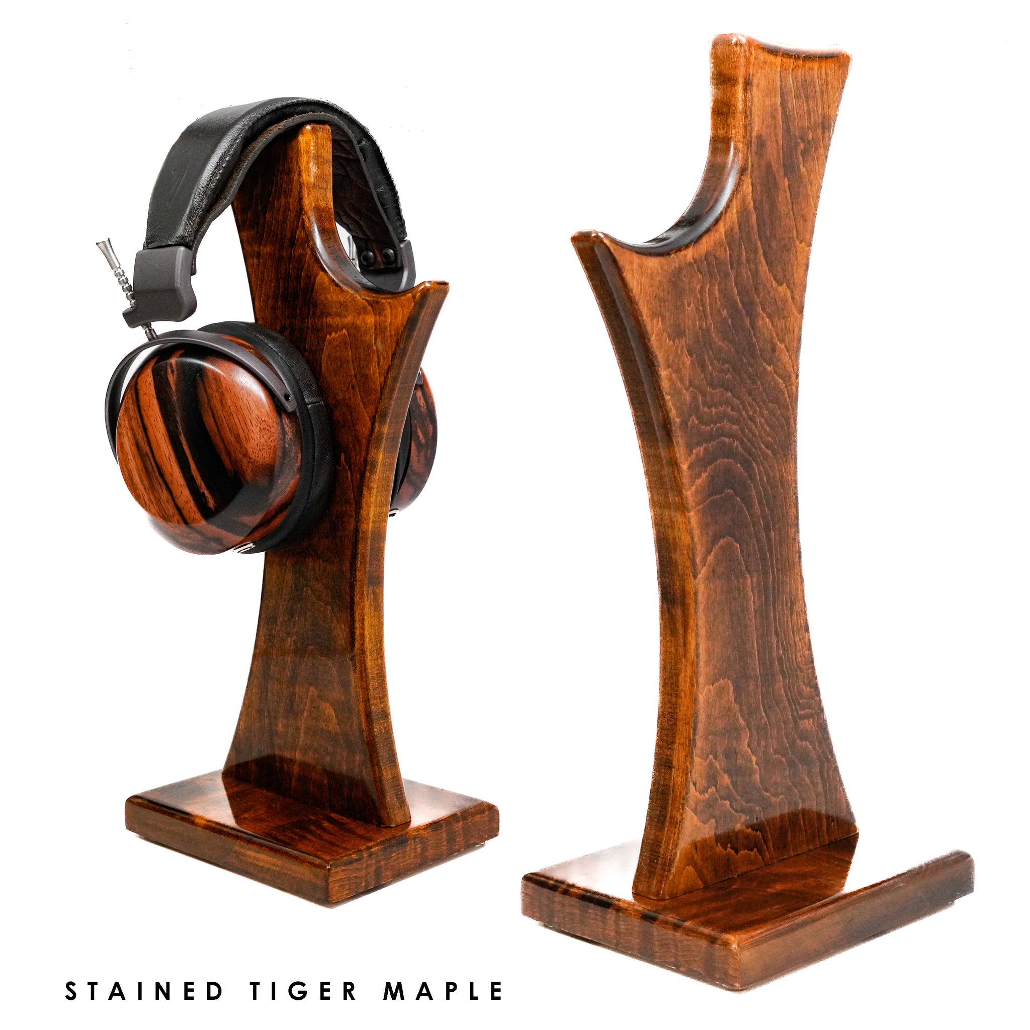 Headphone stand cherry wood